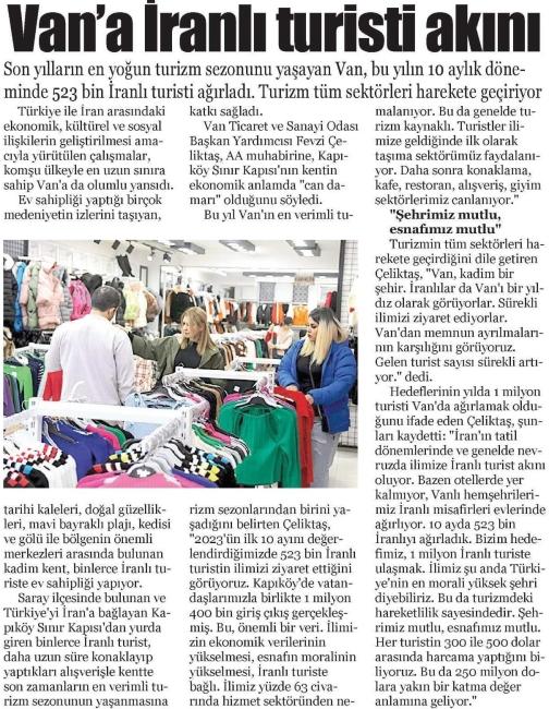 VAN A İRANLI TURİSTİ AKINI