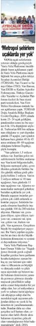 METROPOL ŞEHİRLERE UÇAKLARDA YER YOK