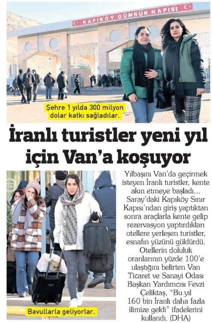 İRANLI TURİSTLER YENİ YIL İÇİN VAN'A KOŞUYOR