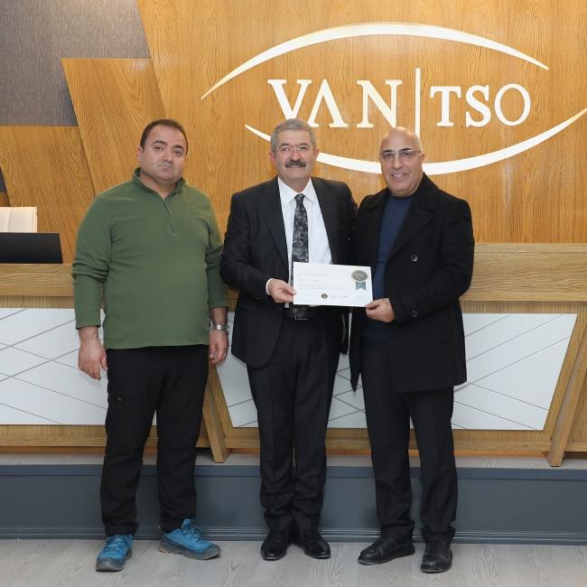 Sertifika Töreni Van TSO'da Hakemler Eğitimi Sertifika Töreni düzenlendi