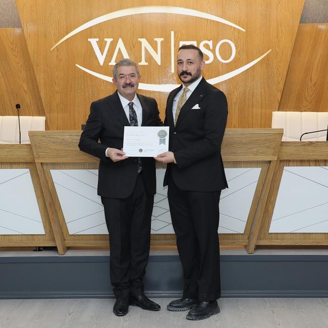 Sertifika Töreni Van TSO'da Hakemler Eğitimi Sertifika Töreni düzenlendi