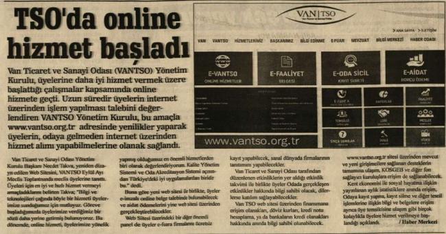 TSO DA ONLİNE HİZMET BAŞLADI
