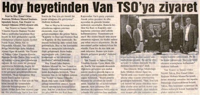 HOY HEYETİNDEN VAN TSO ZİYARET..