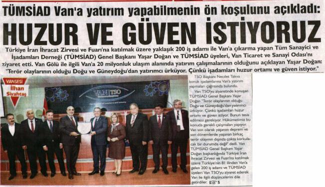 HUZUR VE GÜVEN İSTİYORUZ!