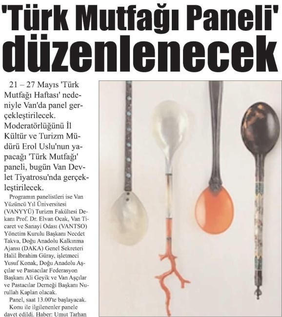 TÜRK MUTFAĞI PANELİ DÜZENLENECEK