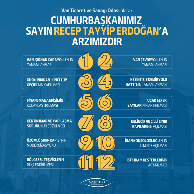 Basın Açıklaması Van TSO'dan Cumhurbaşkanı raporu