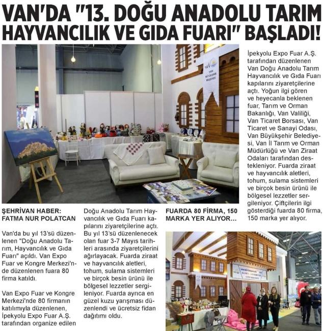 AN' DA 13. DOĞU ANADOLU TARIM HAYVANCILIK VE GIDA FUARI' BAŞLADI!