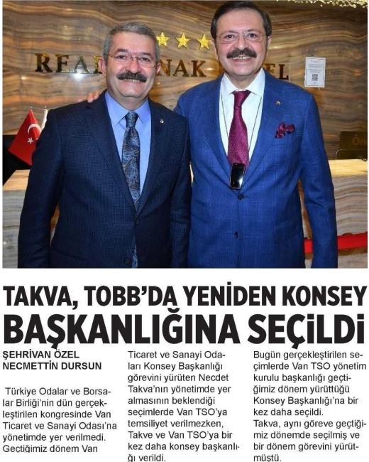 BAŞKANLİĞİNA SEÇİLDİ