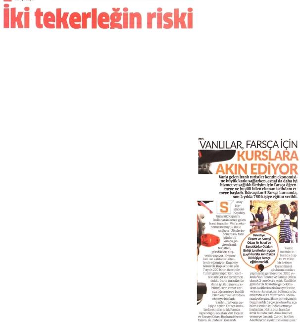 VANLILAR FARSÇA İÇİN KURSLARA AKIN EDİYOR