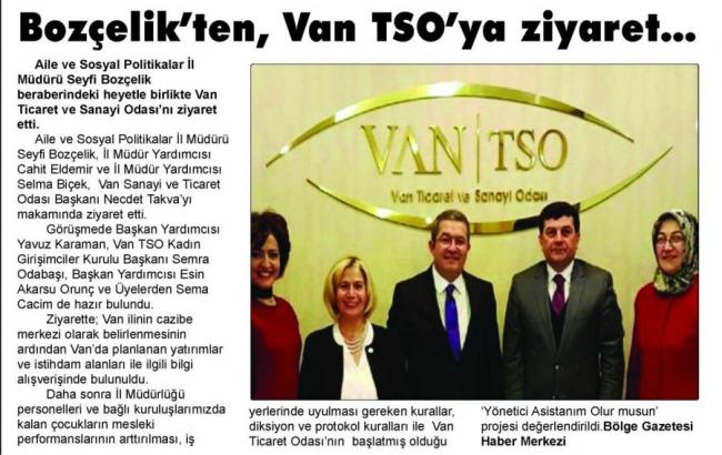 BOZÇELİK ' TEN VANTSO'YA ZİYARET