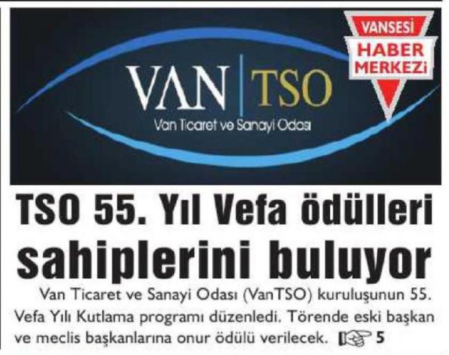 TSO .55 YIL VEFA ÖDÜLLERİ SAHİPLERİNİ BULUYOR
