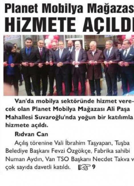 PLANET MOBİLYA MAĞAZASI HİZMETE AÇILDI.