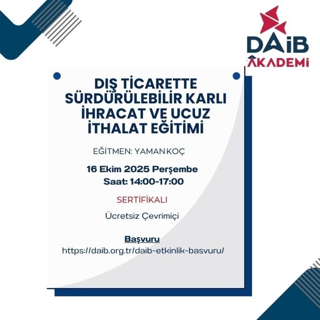 Dış Ticarette Sürdürülebilir Karlı İhracat ve Ucuz İthalat Eğitimi