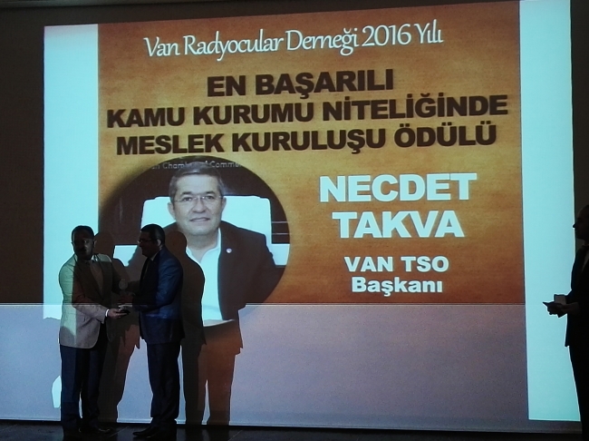 Van TSO’ya en başarılı Meslek Odası Ödülü