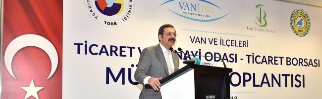 Hisarcıklıoğlu Van TSO'nun çalışmaları Gurur Verici